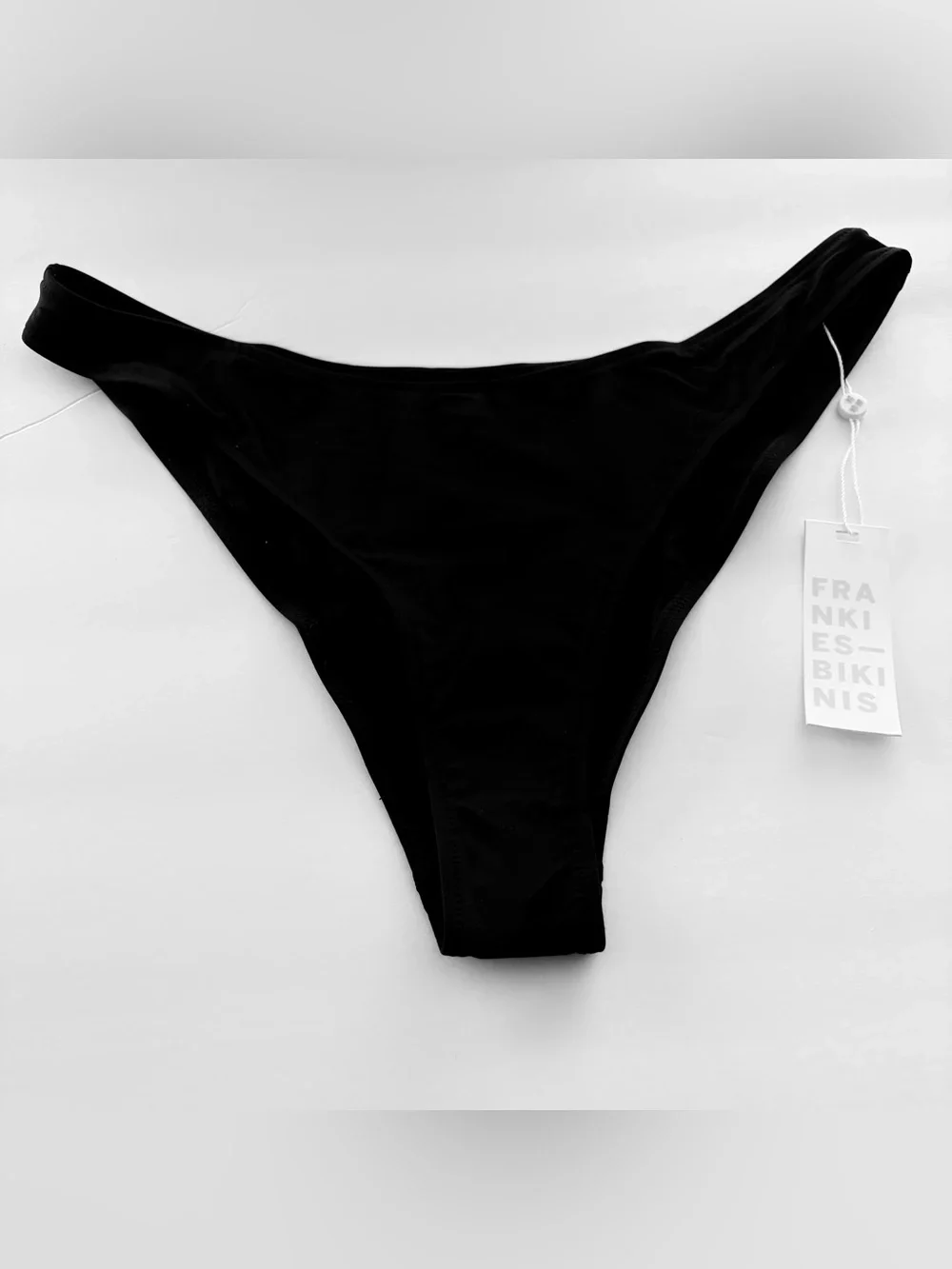 Frankies Bikini Dove Classic‎ Bikini Bottoms  Black XL NWT